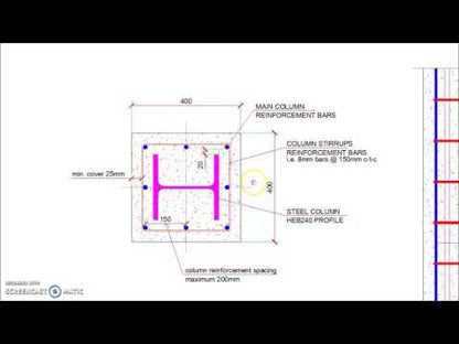 Reinforced Concrete Encased Steel Column Detail