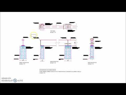 Steel Beam Connection on Top of Reinforced Concrete Column or Wall