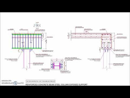 Reinforced Concrete Beam Direct Steel Column Exposed Support