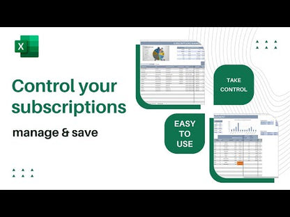 Subscriptions Management Excel Spreadsheet Template