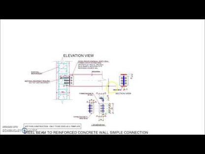 Steel Beam Reinforced Concrete Wall Simple Connection