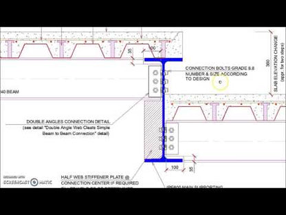 Steel Floor Slab Elevation Change Detail