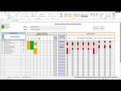 Drawing Registry and Distribution Management Excel Template