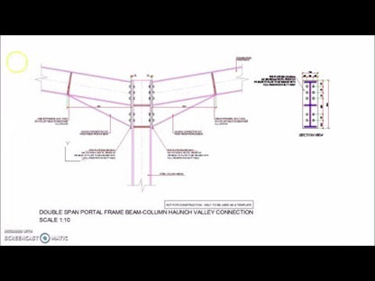 Double Span Portal Frame Beam Column Haunch Valley Connection