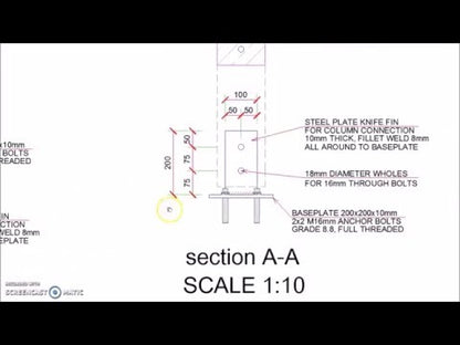 Steel Knife Baseplate Timber Column Support