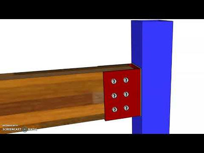 Timber Beam to SHS Steel Column Angle Moment Connection