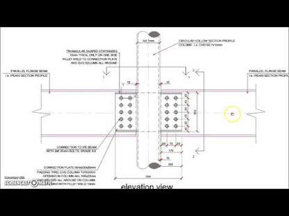 Beam to Circular CHS Simple Connection Detail