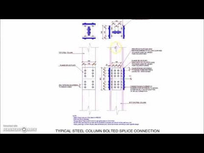 Steel Column Bolted Splice Extension Connection