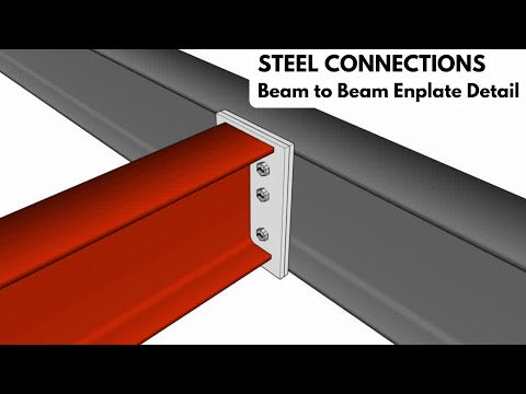 Beam to Beam Endplate Steel Connection CAD Detail - structuraldetails