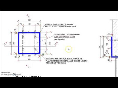 Pocket Sleeve Baseplate for Square Timber Column