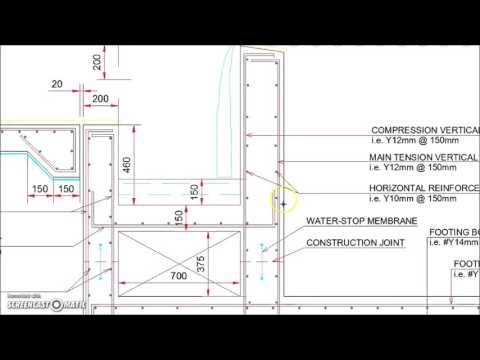 Infinity Pool Retaining Wall CAD Detail | Structural DWG Drawing ...