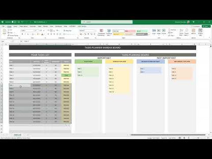 Task Planner KanBan Board Matrix