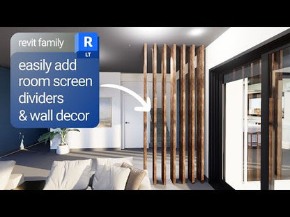 Wooden Column Decor Screens Room Divider Revit Family - structuraldetails