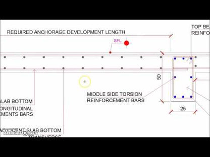 Reinforced Concrete Constant Width Cantilever Slab Detail