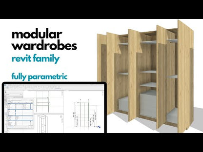 Modular Fully Parametric Wardrobe Revit Family