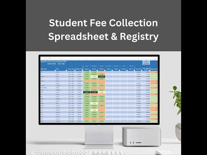 Student Fee Collection Tracker Excel Template