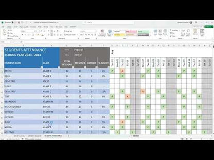 Student Attendance Excel Template