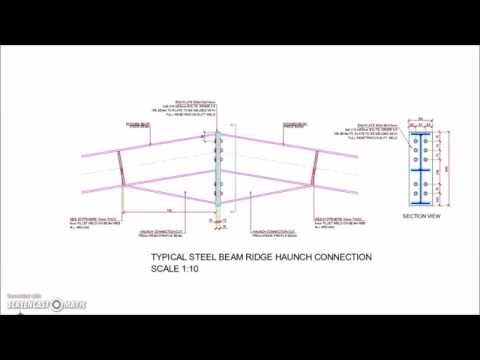 Haunch Connection Design Example Steel Beam Ridge Apex Haunch Bolted Connection CAD Detail ...