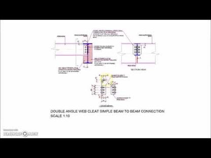 Double Angle Web Cleats Simple Beam to Beam Connection