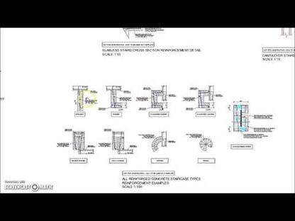 Reinforced Concrete Stairs Bundled Complete Set of Details