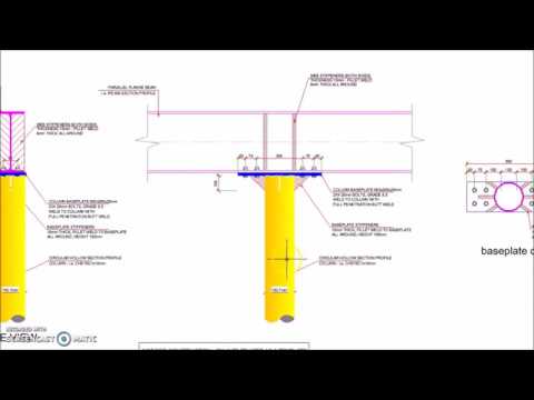 Steel Beam Supported on Top of CHS Steel Column CAD Detail ...