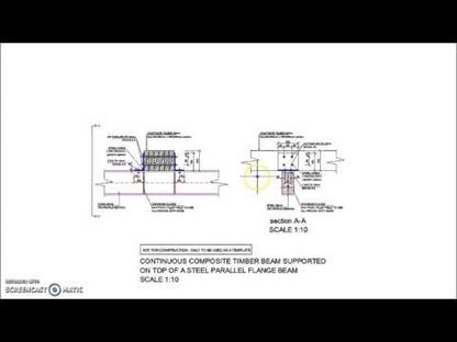 Continuous Large Composite Timber Beam Support on Top of steel beam