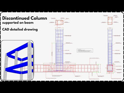 Discontinued Concrete Column Supported on Beam Detail