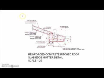 Concrete Pitched Roof Slab Edge Gutter Detail