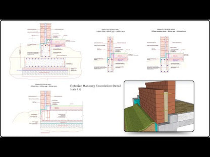 Exterior Masonry Brick Wall Foundation Detail