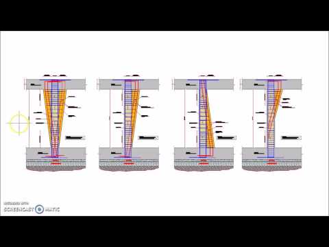 Reinforced Concrete Tapered Alternating Width Variable Size Column CAD ...