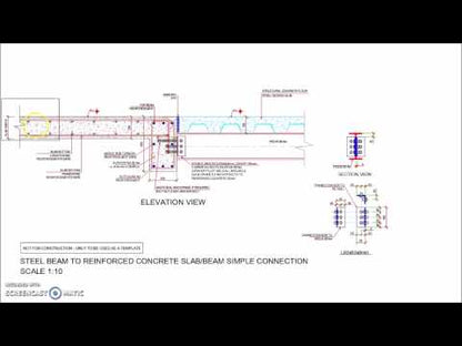 Steel Beam Reinforced Concrete Slab Beam Simple Connection