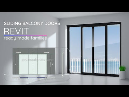 4 Panel Middle Slide Center Opening Balcony Door
