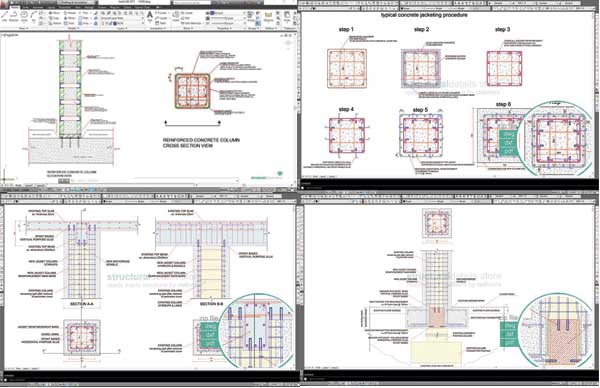 Reinforced Concrete Retrofit Bundled Set of Details