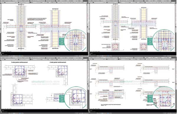 Reinforced Concrete Retrofit Bundled Set of Details