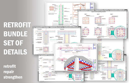 Reinforced Concrete Retrofit Bundled Set of Details