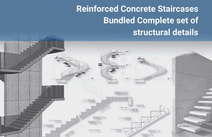 Reinforced Concrete Stairs Bundled Complete Set of Details